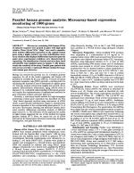 Parallel human genome analysis: Microarray-based expression monitoring of 1000 genes