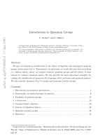 Introduction to Quantum Groups