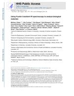 Using Fourier transform IR spectroscopy to analyze biological materials