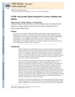 mTOR: from growth signal integration to cancer, diabetes and ageing