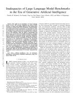 Inadequacies of Large Language Model Benchmarks in the Era of Generative Artificial Intelligence