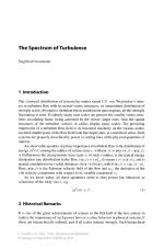 The Spectrum of Turbulence