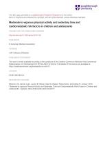 Moderate-to-vigorous physical activity and sedentary time and cardiometabolic risk factors in children and adolescents