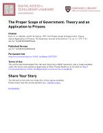 The Proper Scope of Government: Theory and an Application to Prisons