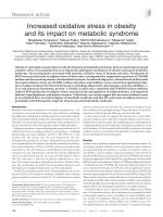 Increased oxidative stress in obesity and its impact on metabolic syndrome
