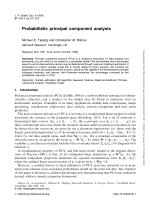 Probabilistic principal component analysis
