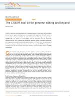 The CRISPR tool kit for genome editing and beyond
