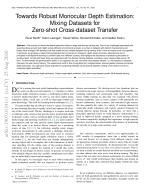 Towards Robust Monocular Depth Estimation: Mixing Datasets for Zero-shot Cross-dataset Transfer