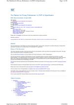 The Platform for Privacy Preferences 1.0 (P3P1.0) Specification