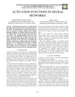 ACTIVATION FUNCTIONS IN NEURAL NETWORKS