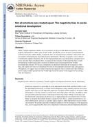 Not all emotions are created equal: The negativity bias in social-emotional development