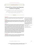 A Cluster of Cases of Severe Acute Respiratory Syndrome in Hong Kong