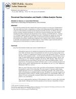 Perceived Discrimination and Health: A Meta-Analytic Review