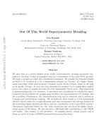 Out Of This World Supersymmetry Breaking