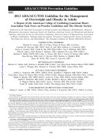 2013 AHA/ACC/TOS Guideline for the Management of Overweight and Obesity in Adults