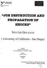 JOB DESTRUCTION AND PROPAGATION OF SHOCKS