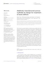 Additively manufactured porous scaffolds by design for treatment of bone defects