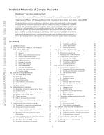 Statistical Mechanics of Complex Networks