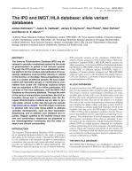 The IPD and IMGT/HLA database: allele variant databases