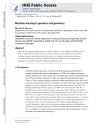 Machine learning in genetics and genomics