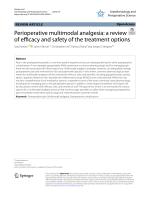 Perioperative multimodal analgesia: a review of efficacy and safety of the treatment options