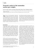Proteomic analysis of the mammalian nuclear pore complex