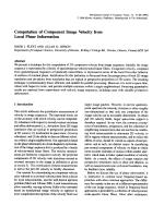 Computation of Component Image Velocity from Local Phase Information