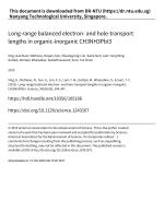 Long-range balanced electron- and hole-transport lengths in organic-inorganic CH3NH3PbI3