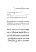 Large Margin Classification Using the Perceptron Algorithm