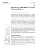 An Overview of Heart Rate Variability Metrics and Norms