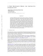 A Deep Reinforced Model for Abstractive Summarization