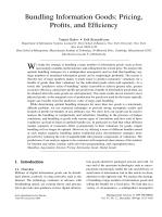 Bundling Information Goods: Pricing, Profits, and Efficiency