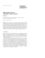 Kähler-Einstein metrics with positive scalar curvature
