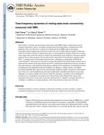 Time-frequency dynamics of resting-state brain connectivity measured with fMRI