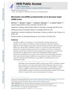 Mammalian microRNAs predominantly act to decrease target mRNA levels