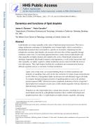 Dynamics and functions of lipid droplets