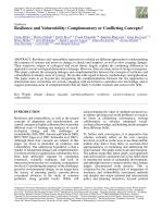 Resilience and Vulnerability: Complementary or Conflicting Concepts?