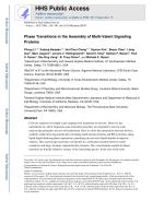 Phase Transitions in the Assembly of Multi-Valent Signaling Proteins