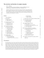 The structure and function of complex networks