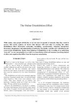 The Online Disinhibition Effect