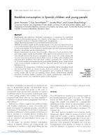 Breakfast consumption in Spanish children and young people
