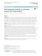 Trial Sequential Analysis in systematic reviews with meta-analysis