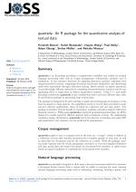 quanteda: An R package for the quantitative analysis of textual data
