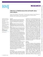 Adherence to Mediterranean diet and health status: meta-analysis