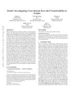 ZEROG: Investigating Cross-dataset Zero-shot Transferability in Graphs
