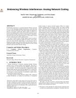 Embracing Wireless Interference: Analog Network Coding