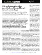 High-performance photovoltaic perovskite layers fabricated through intramolecular exchange