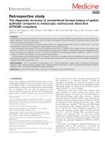 The diagnostic accuracy of conventional forceps biopsy of gastric epithelial compared to endoscopic submucosal dissection (STROBE compliant)