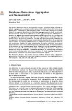 Database Abstractions: Aggregation and Generalization