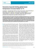 Scenarios towards limiting global mean temperature increase below 1.5 °C